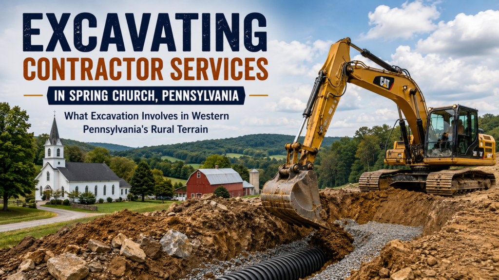 Excavating Contractor Services in Spring Church, Pennsylvania: What Excavation Involves in Western Pennsylvania's Rural Terrain